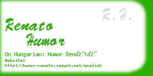 renato humor business card